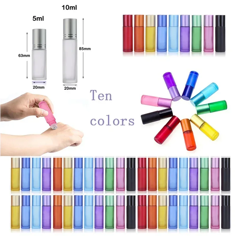 Fragrance Atomizer Pump - 10/30/50Pcs 5-10ml 젖빛 유리 롤러 병
