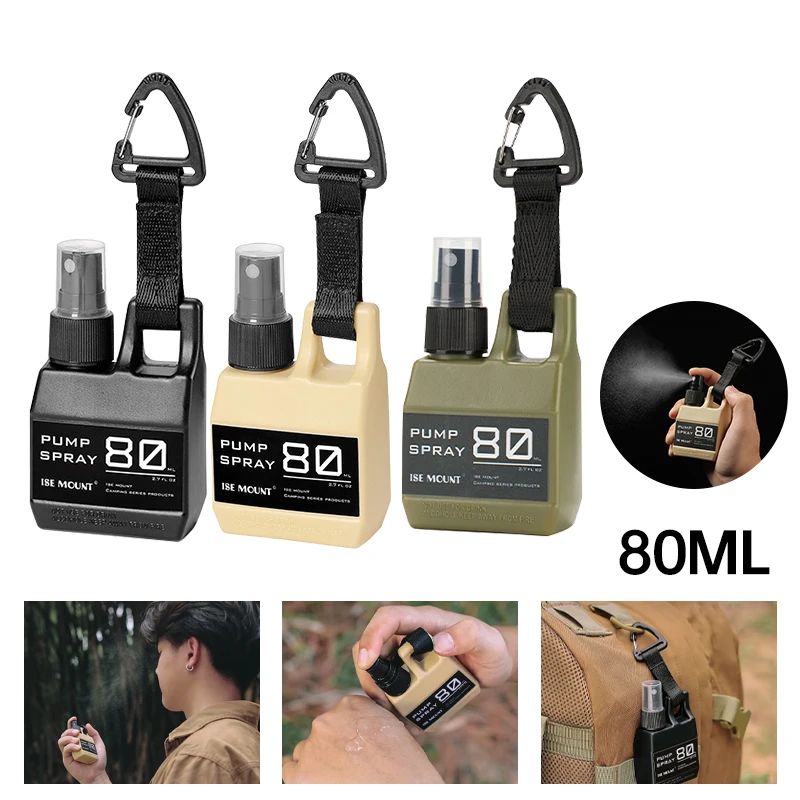 Fragrance Atomizer Pump - 80ml 분무기 병 카라비너가 있는 휴대용
