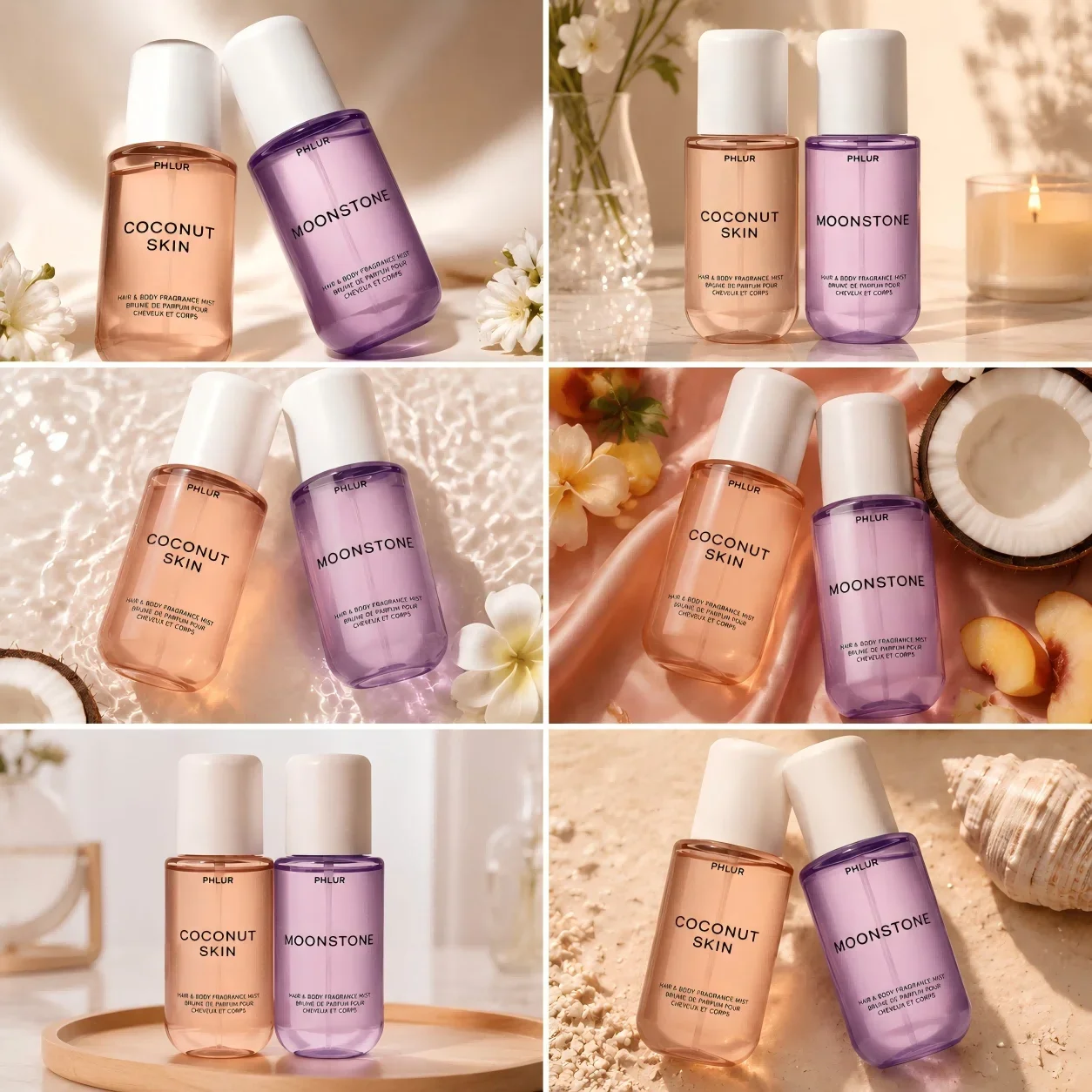Fragrance Perfume Spray - PHLUR 코코넛 스킨 & 문스톤 헤어