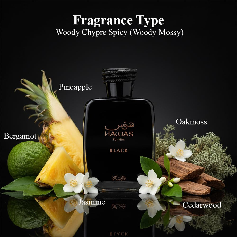 라사시 하와스 블랙 남성용 - 3.38oz 오 드 퍼퓸 - Perfume Fragrance Man 리뷰 및 가격
