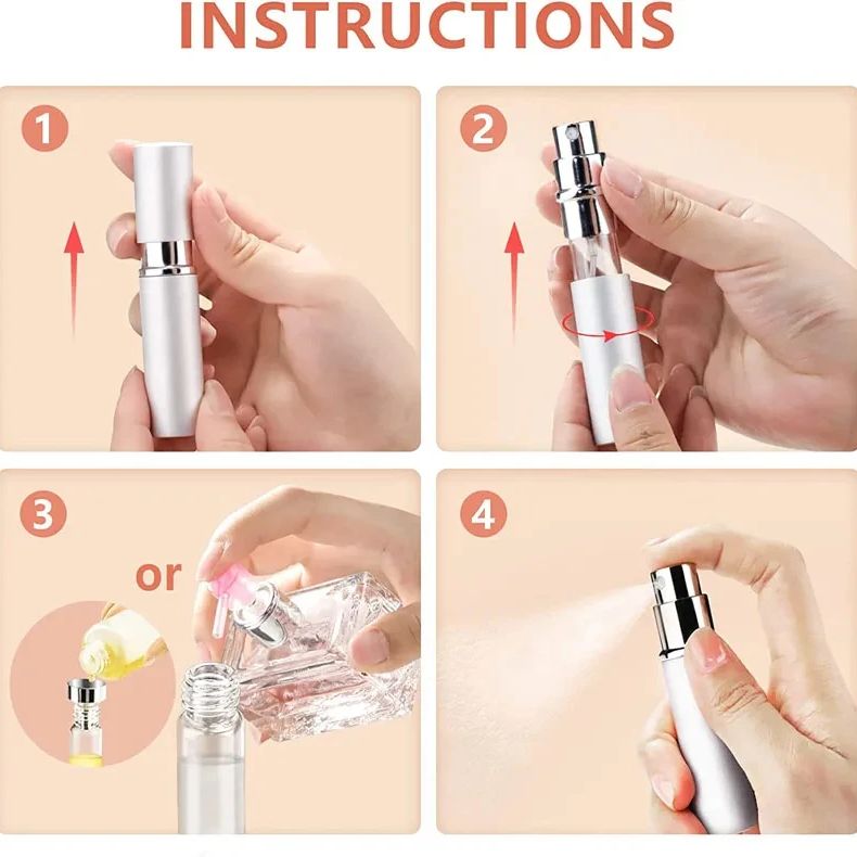 리필식 휴대용 미니 향수 무화기, 스프레이 병 4 개, - Fragrance Atomizer Pump 리뷰 및 가격